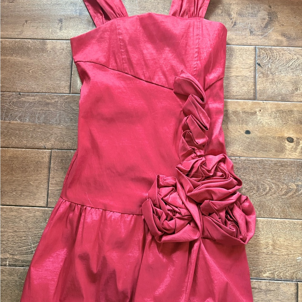 My Michelle Vibrant Floral Red Dress